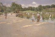 William Merritt Chase Lilliputian Boat Lake Spain oil painting artist